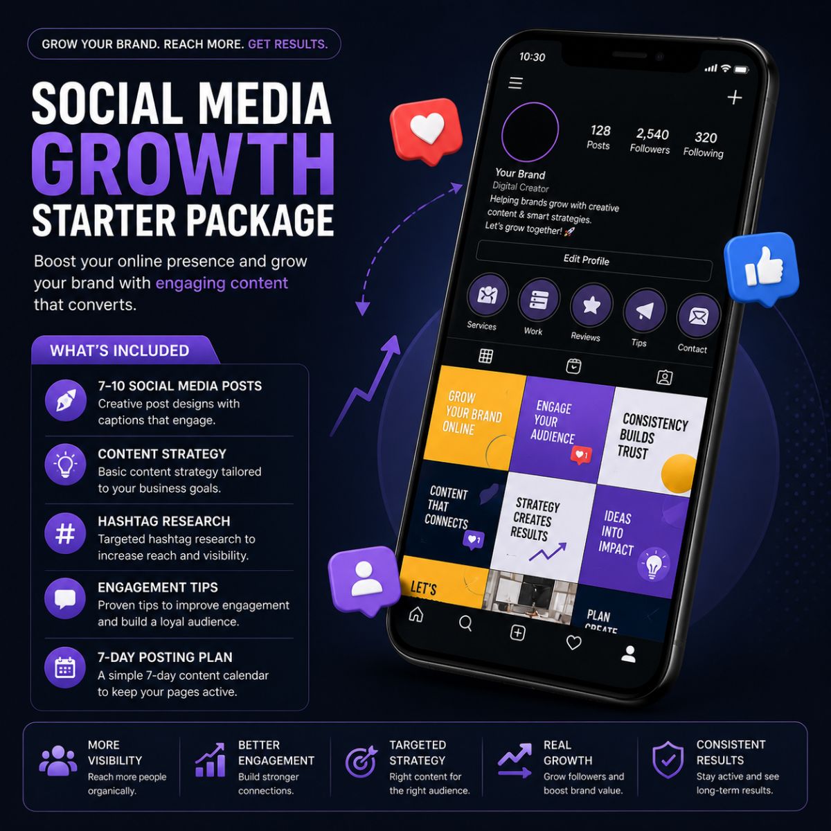 Social Media Growth Starter Package
